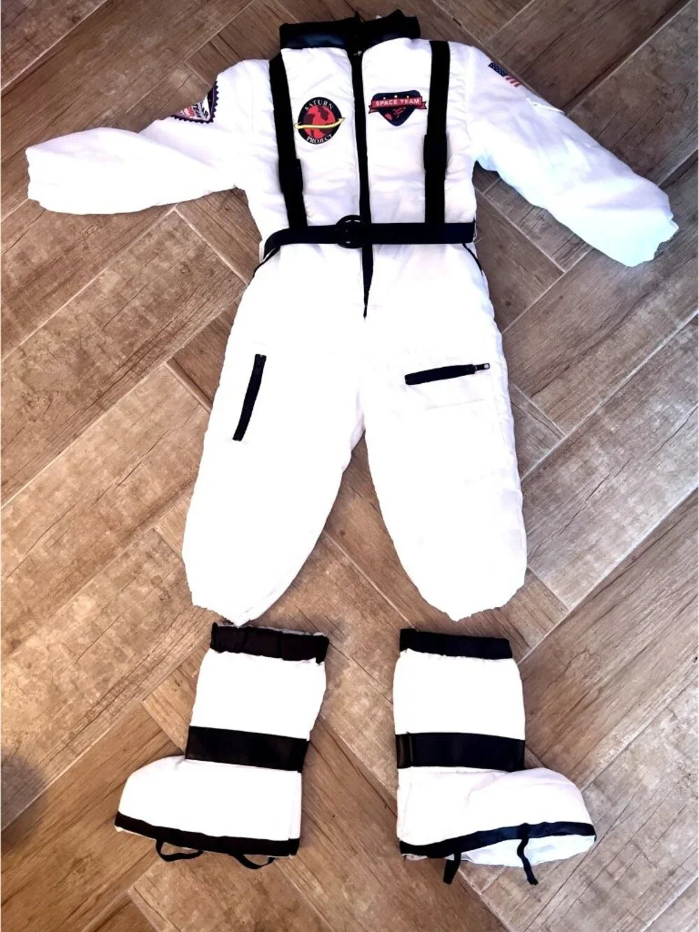 Halloween ASTRONAUT Costume CHILD Sz M(5-6) 3-Pc Belted SPACE TEAM Saturn Lunar